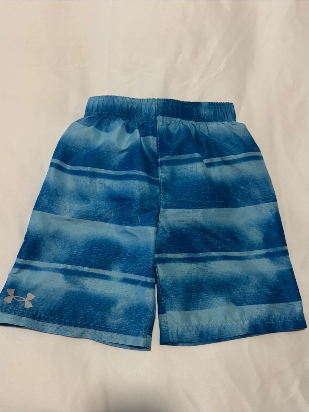 Under Armour Boys Blue Ombre Striped Swim Trunks Board Shorts Size 6
